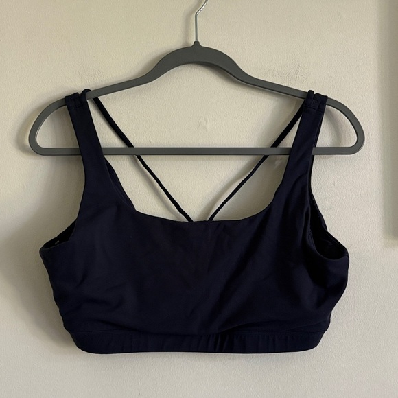 Athleta Sports Bra Navy Blue Size XL Exhale Bra A-C - Picture 2 of 6